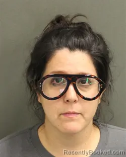 Mugshot of Karla Elena Herreravillafane booked in Orange County, Florida on August 11, 2026