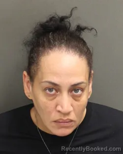 Mugshot of Monica Perez booked in Orange County, Florida on August 12, 2026