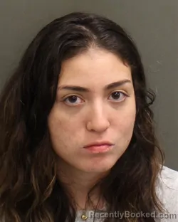 Mugshot of Isabella Alvarez booked in Orange County, Florida on August 13, 2026