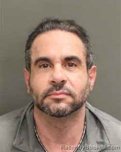 Mugshot of Richard Hamlet Rivera booked in Orange County, Florida on August 13, 2026