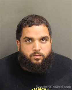 Mugshot of Christopher Garciaburgos booked in Orange County, Florida on August 13, 2026