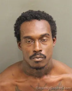 Mugshot of Deandre Ramal Johnson booked in Orange County, Florida on August 14, 2026