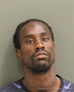 Mugshot of Deontray Gerico Jackson booked in Orange County, Florida on August 14, 2026