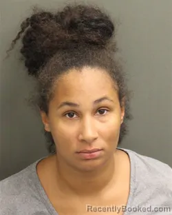 Mugshot of Sarrenity Lamae Olney booked in Orange County, Florida on August 15, 2026