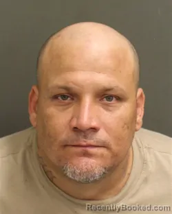 Mugshot of Omar Calderon booked in Orange County, Florida on August 17, 2026