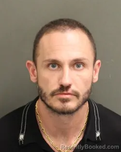 Mugshot of Justin Kenneth Emerick booked in Orange County, Florida on August 17, 2026