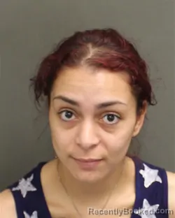 Mugshot of Nayaryt Nicole Ortiz booked in Orange County, Florida on August 18, 2026