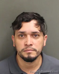 Mugshot of Israel Hernandez Ramirez booked in Orange County, Florida on August 19, 2026