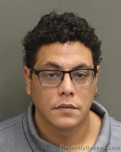 Mugshot of Ernesto Angel Rodriguez booked in Orange County, Florida on August 19, 2026