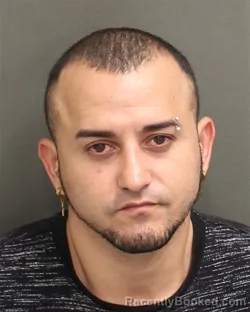 Mugshot of Nelson Perezsanchez booked in Orange County, Florida on August 19, 2026