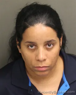 Mugshot of Maryelis Alexandra Rijofeliz booked in Orange County, Florida on August 21, 2026