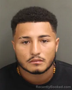 Mugshot of Maynor Andres Mezamiralda booked in Orange County, Florida on August 21, 2026