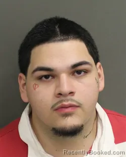 Mugshot of Isaiah Randy Padilla booked in Orange County, Florida on August 22, 2026