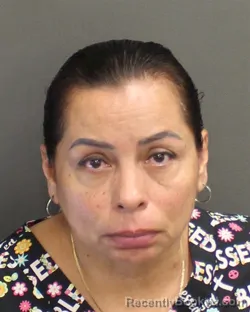 Mugshot of Nubia Rivera booked in Orange County, Florida on August 22, 2026