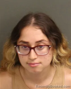 Mugshot of Angelina Maria Sansone booked in Orange County, Florida on September 14, 2026
