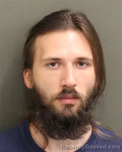 Mugshot of Caleb Peter Hellender booked in Orange County, Florida on September 16, 2026