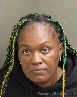 Mugshot of Lashunda Veniece Simmons booked in Orange County, Florida on September 18, 2026