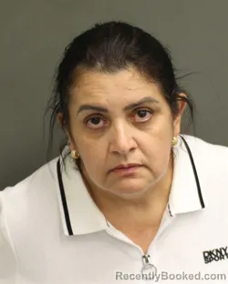 Mugshot of Adriana Aparecida Galhego booked in Orange County, Florida on September 19, 2026