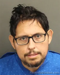 Mugshot of Leonard Bustos booked in Orange County, Florida on September 21, 2026