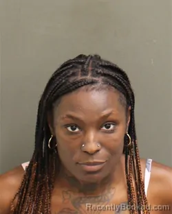 Mugshot of Samaria Williams booked in Orange County, Florida on September 25, 2026