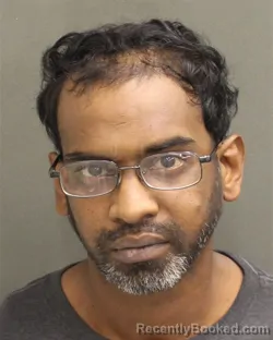 Mugshot of Roy T Pillay booked in Orange County, Florida on October 8, 2026