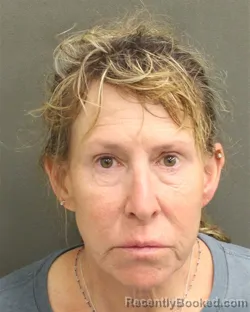 Mugshot of Karen Elizabeth Haldas booked in Orange County, Florida on October 8, 2026