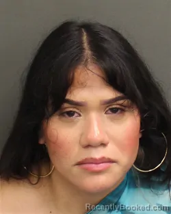 Mugshot of Camilia Crespomouzayer booked in Orange County, Florida on October 9, 2026