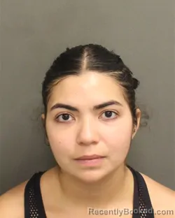 Mugshot of Valeria Riveravazquez booked in Orange County, Florida on October 9, 2026
