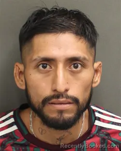 Mugshot of Jose Armando Corderolaces booked in Orange County, Florida on October 10, 2026
