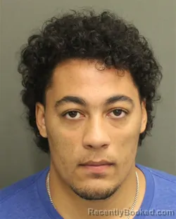 Mugshot of Kellen Anthony Xavi Banks booked in Orange County, Florida on October 23, 2026