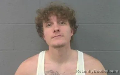 Mugshot of Landon Wade Collins booked in Crawford County, Kansas on August 6, 2026