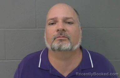 Mugshot of Scott Dale Carroll booked in Crawford County, Kansas on August 14, 2026