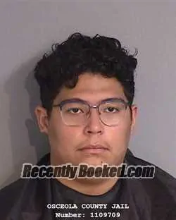 Mugshot of Angel Xavier Silva-Velazquez booked in Osceola County, Florida on September 21, 2026