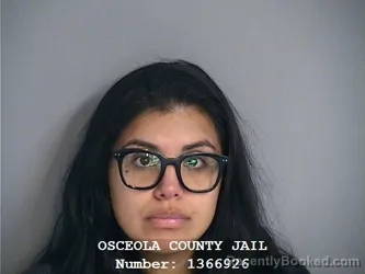 Mugshot of ASHLEY STEPHANIE ZAMBRANO booked in Osceola County, Florida on June 29, 2026