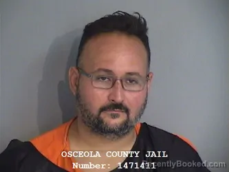 Mugshot of FELIX OMAR GARCIA booked in Osceola County, Florida on May 7, 2026