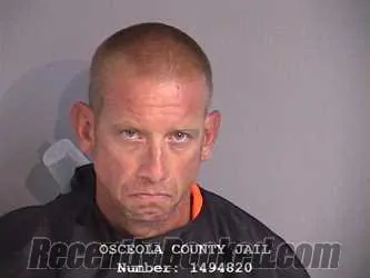 Mugshot of Joshua Donald Reid booked in Osceola County, Florida on August 16, 2026