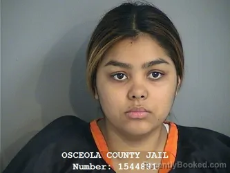 Mugshot of VALERIA POALA NUNEZ-GOMEZ booked in Osceola County, Florida on June 29, 2026