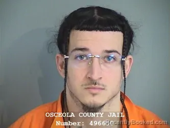 Mugshot of CRISTIAN JOSE BURGOS booked in Osceola County, Florida on July 3, 2026