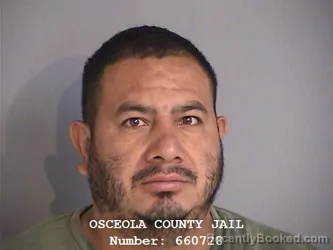 Mugshot of JOSE AROLDO CRUZ-ASENCIO booked in Osceola County, Florida on July 1, 2026