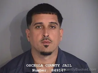 Mugshot of BRANDEN MICHAEL SANTIAGO booked in Osceola County, Florida on April 8, 2026