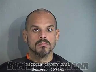 Mugshot of David Noel Acevedo booked in Osceola County, Florida on August 10, 2026