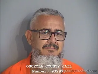 Mugshot of FRANCISCO ROSADO-LAZA booked in Osceola County, Florida on June 8, 2026