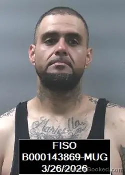 Mugshot of Oscar Bosquez Hernandez booked in Finney County, Kansas on March 26, 2026