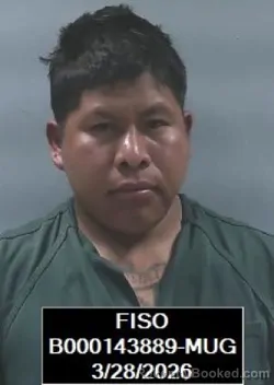 Mugshot of Santiago Lopez-Alonzo booked in Finney County, Kansas on March 28, 2026