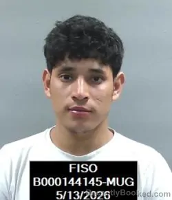 Mugshot of Kelvin Jonathan Orellana-Santos booked in Finney County, Kansas on May 13, 2026