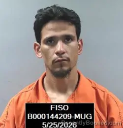 Mugshot of Andres Manuel Flores booked in Finney County, Kansas on May 25, 2026