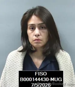 Mugshot of Nora Angelica Hernandez booked in Finney County, Kansas on July 5, 2026