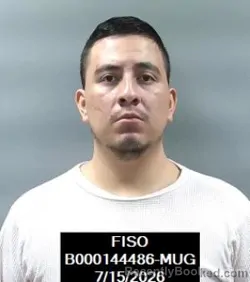 Mugshot of Pedro Jesus Zuniga-Dominguez booked in Finney County, Kansas on July 15, 2026