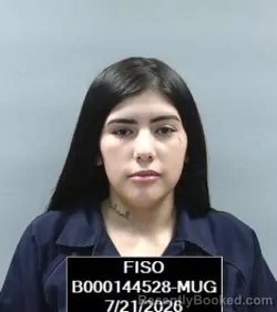 Mugshot of Nevaeh Lucero Delarosa booked in Finney County, Kansas on July 21, 2026