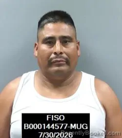 Mugshot of Vicente Martinez booked in Finney County, Kansas on July 30, 2026